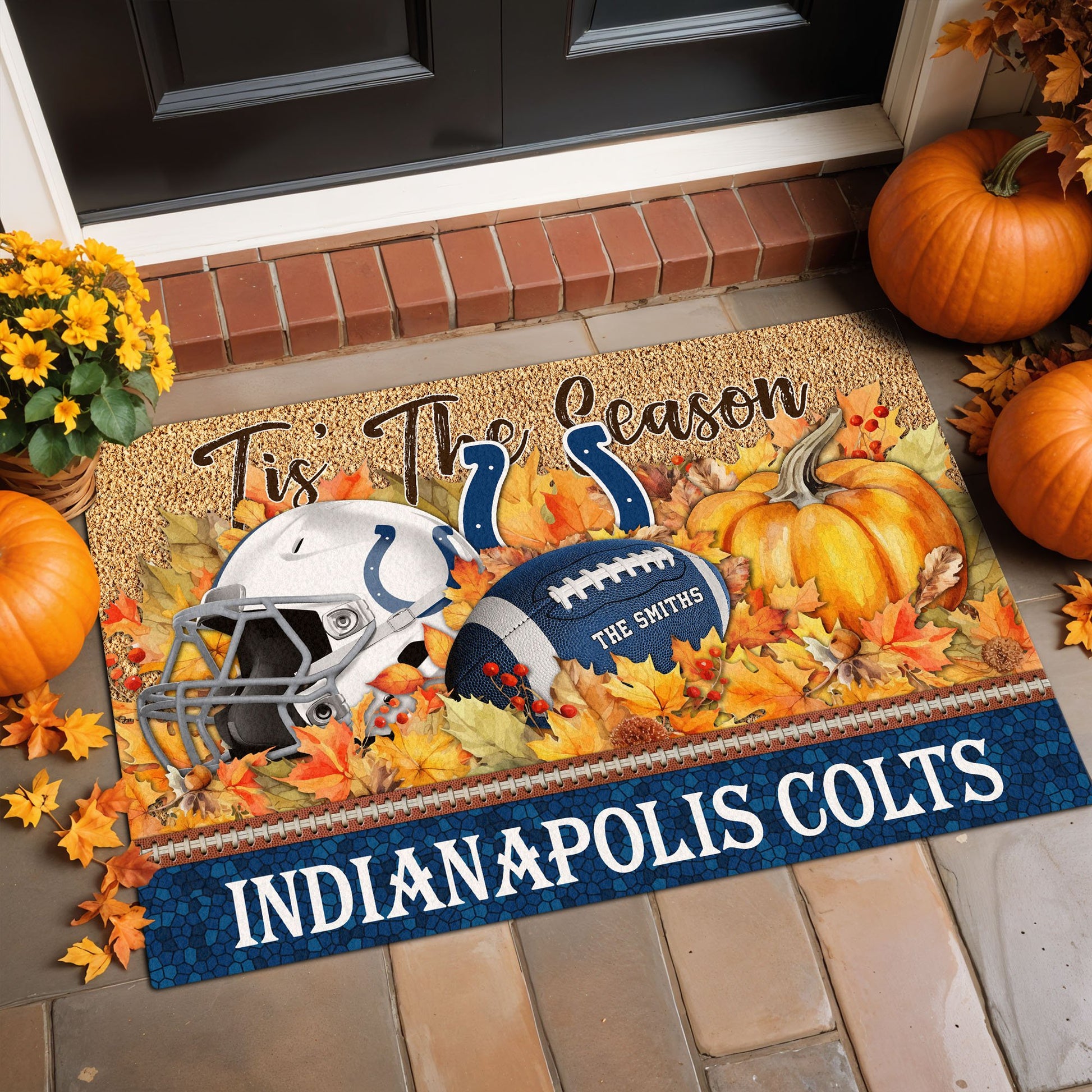 Indianapolis Colts Doormat Custom Your Family Name And Choose Your Quotes, Sport Doormat, Sport Gifts For Fan EHIVM-60421N