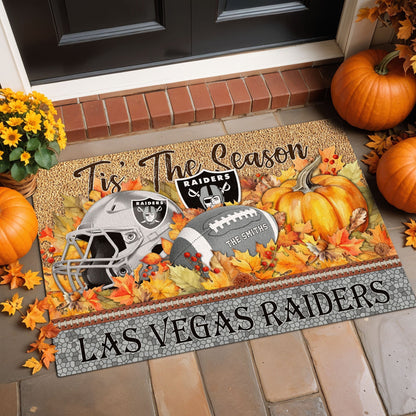 Las Vegas Raiders Doormat Custom Your Family Name And Choose Your Quotes, Sport Doormat, Sport Gifts For Fan EHIVM-60421N