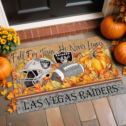 Las Vegas Raiders Doormat Custom Your Family Name And Choose Your Quotes, Sport Doormat, Sport Gifts For Fan