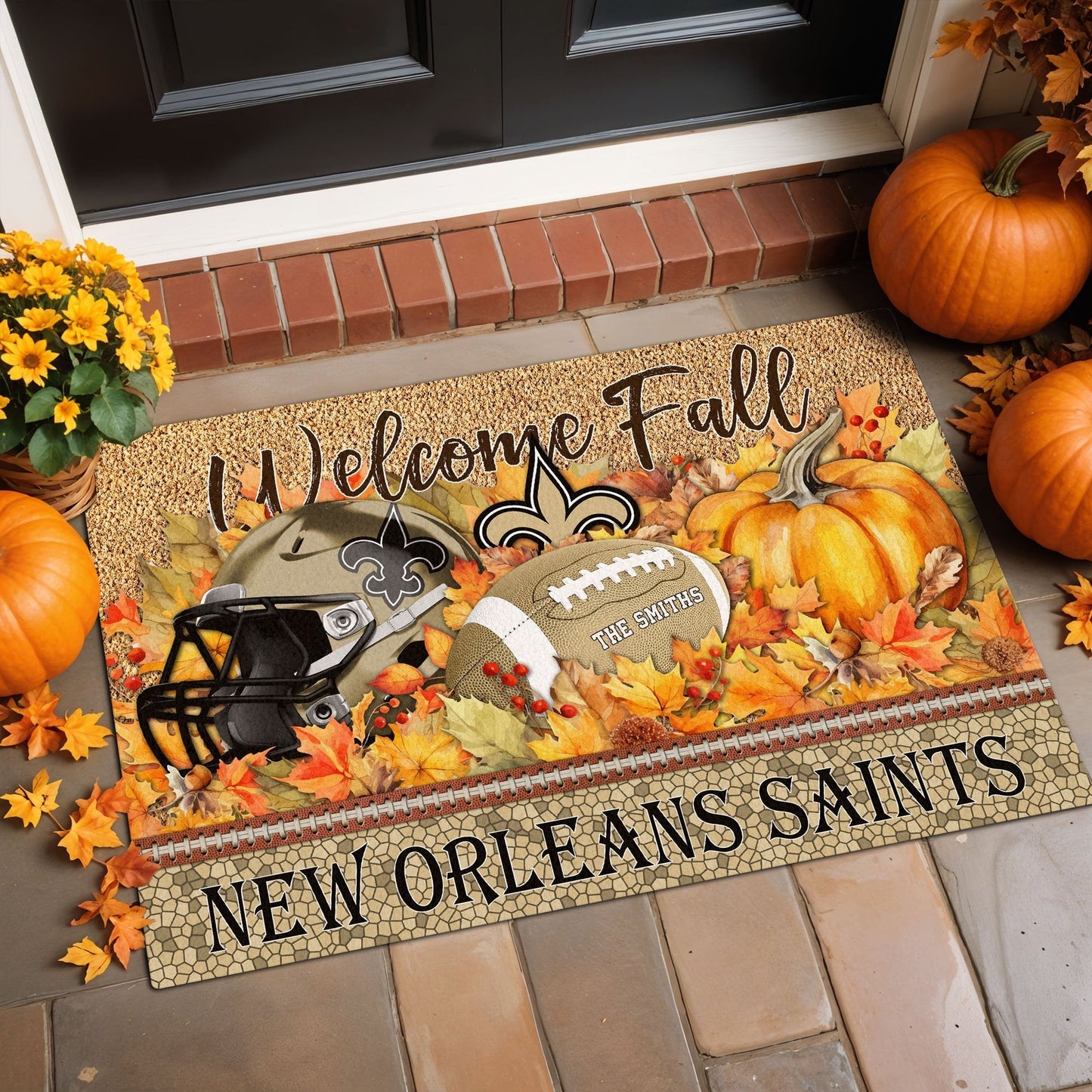 NOS Doormat Custom Your Family Name And Choose Your Quotes, Sport Doormat, Sport Gifts For Fan