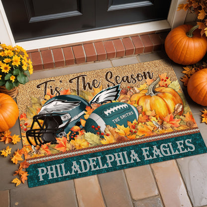 Philadelphia Eagles Doormat Custom Your Family Name And Choose Your Quotes, Sport Doormat, Sport Gifts For Fan EHIVM-60421N