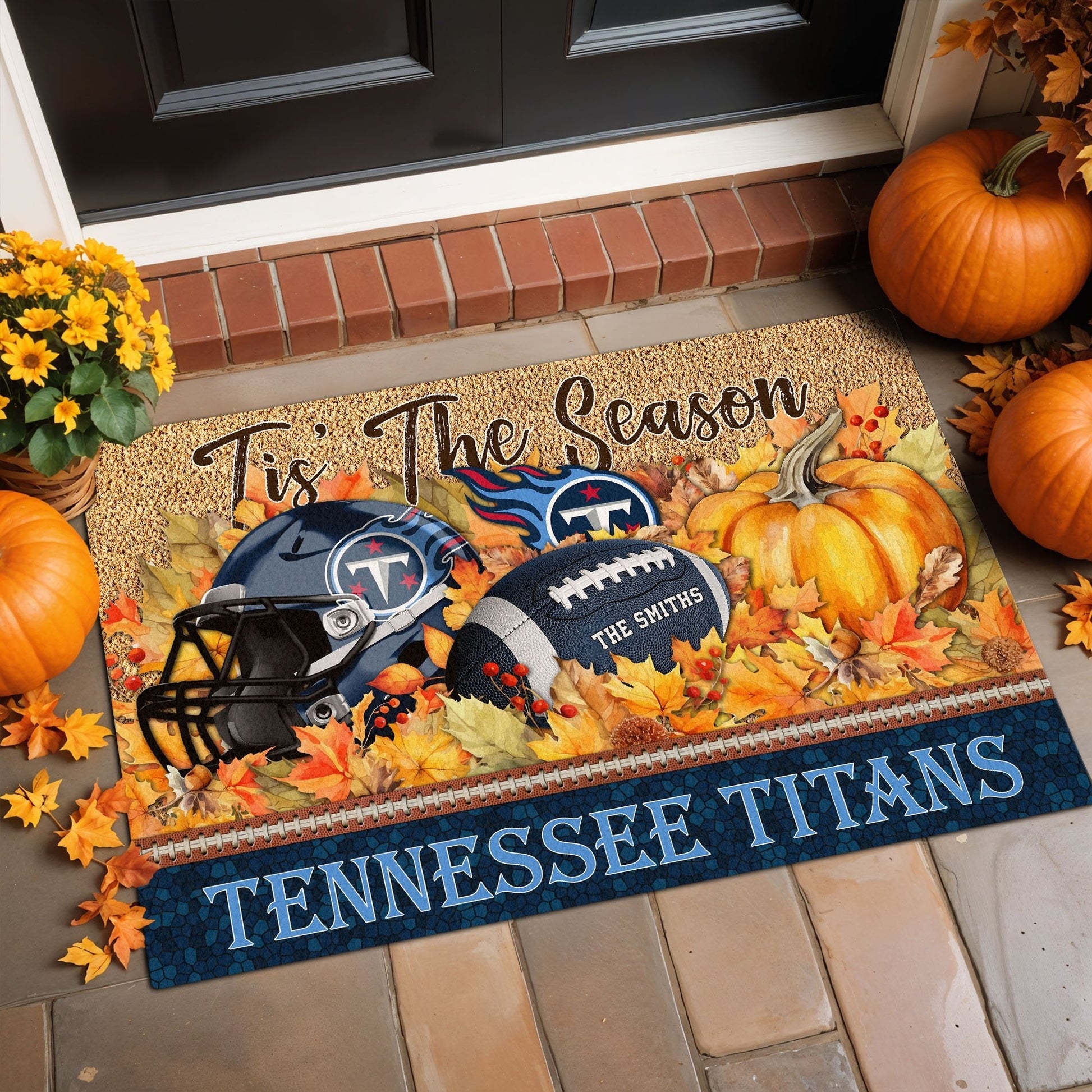 Tennessee Titans Doormat Custom Your Family Name And Choose Your Quotes, Sport Doormat, Sport Gifts For Fan EHIVM-60421N