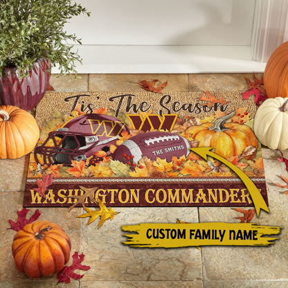 Washington Commanders Doormat Custom Your Family Name And Choose Your Quotes, Sport Doormat, Sport Gifts For Fan EHIVM-60421N