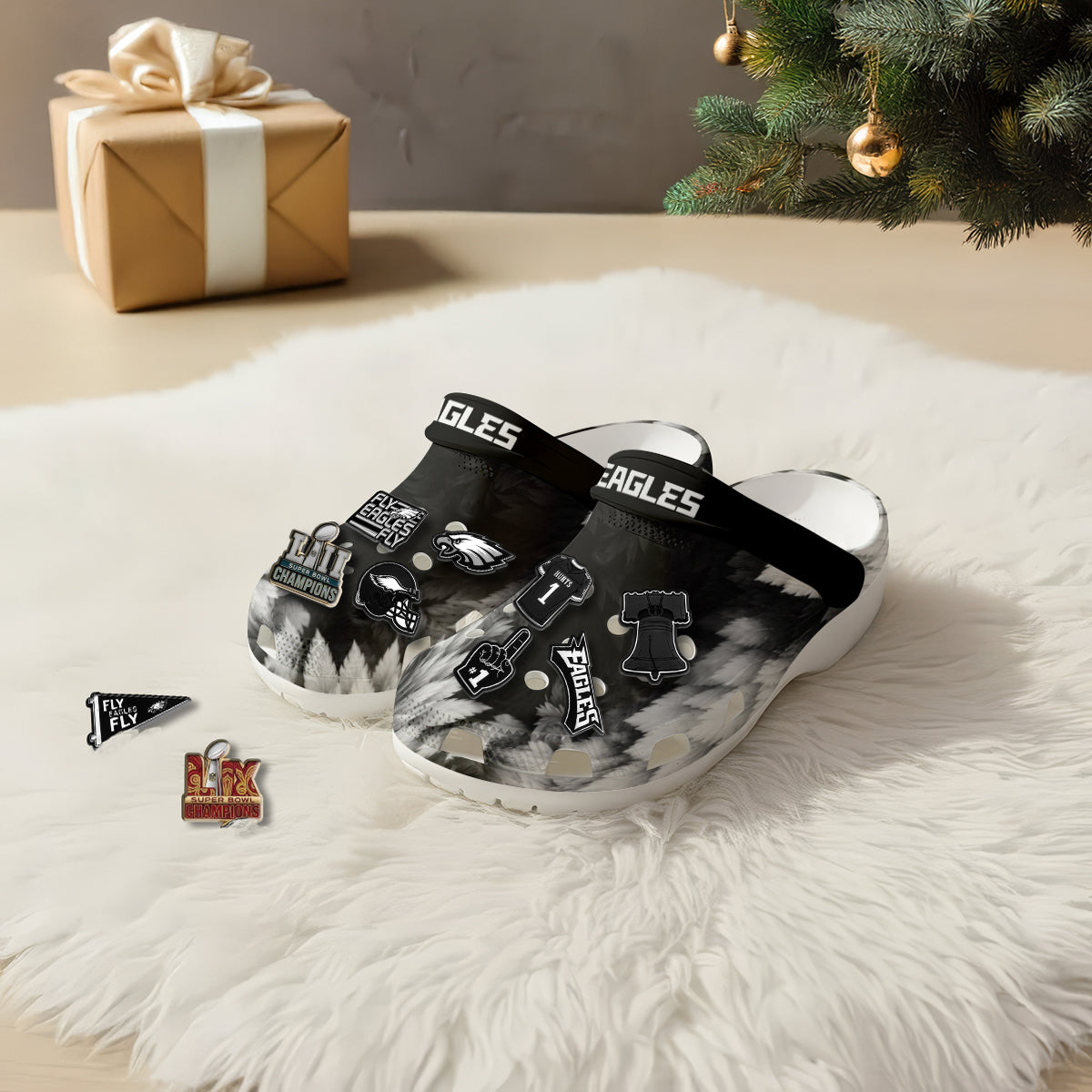 Philly Fangear Feather Clogs - Charms Gift Set