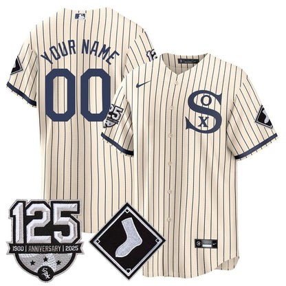 Chicago White Sox 125th Anniversary Custom Jersey - All Stitched