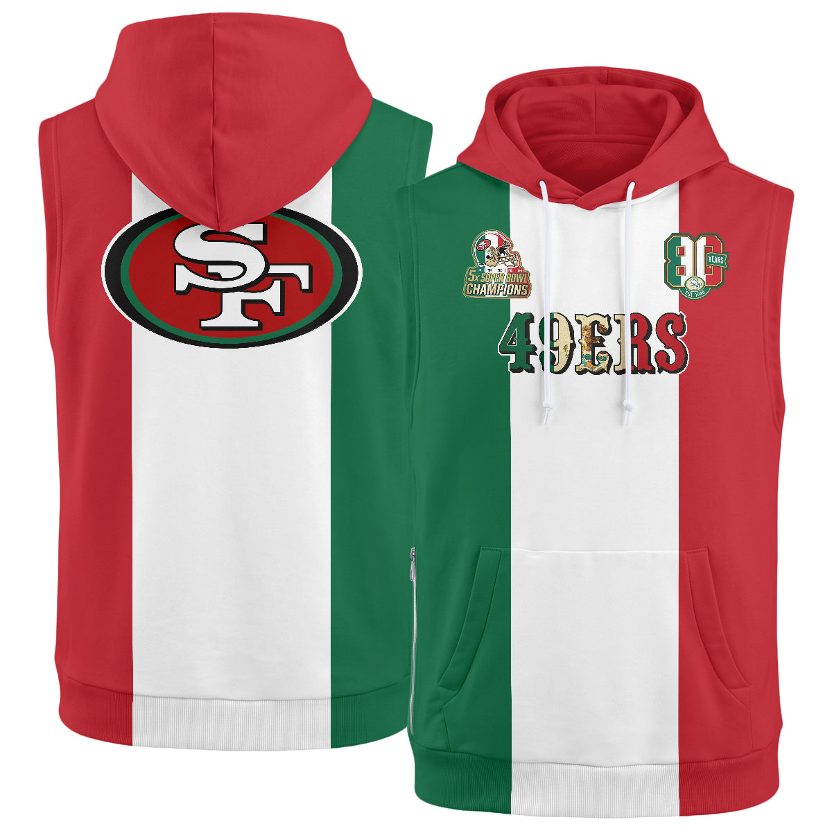 SF Mexico Edition Sleeveless Hoodie Tank Top - Printed
