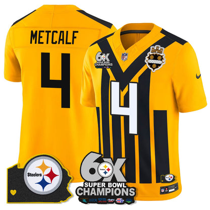 PIT 6-Time Champions Patch Vapor Limited Jersey - All Stitched