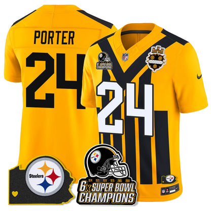 PIT 6-Time Champions Patch Vapor Limited Jersey - All Stitched