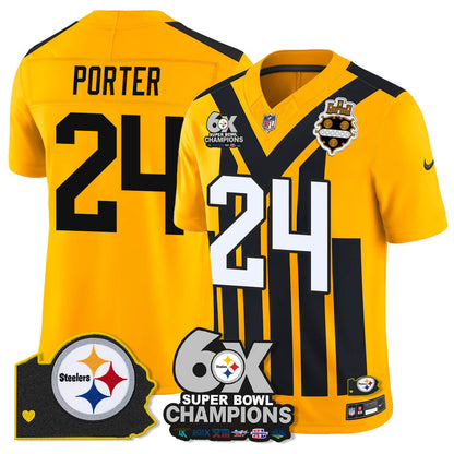 PIT 6-Time Champions Patch Vapor Limited Jersey - All Stitched