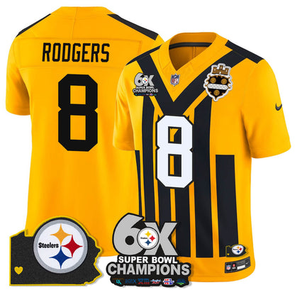 PIT 6-Time Champions Patch Vapor Limited Jersey - All Stitched