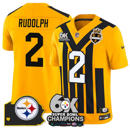 PIT 6-Time Champions Patch Vapor Limited Jersey - All Stitched