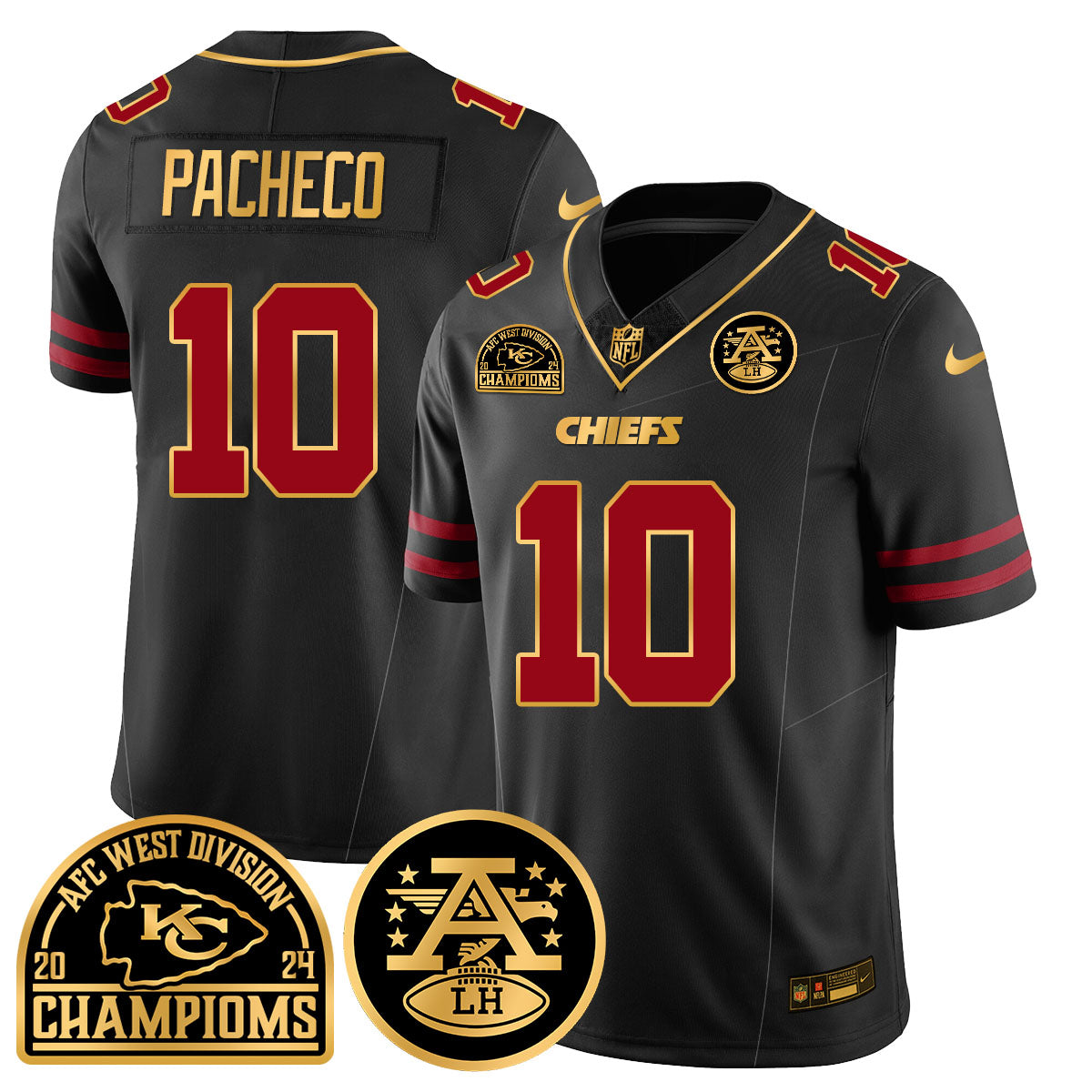 Chiefs 2024 AFC West Champs Jersey - All Stitched