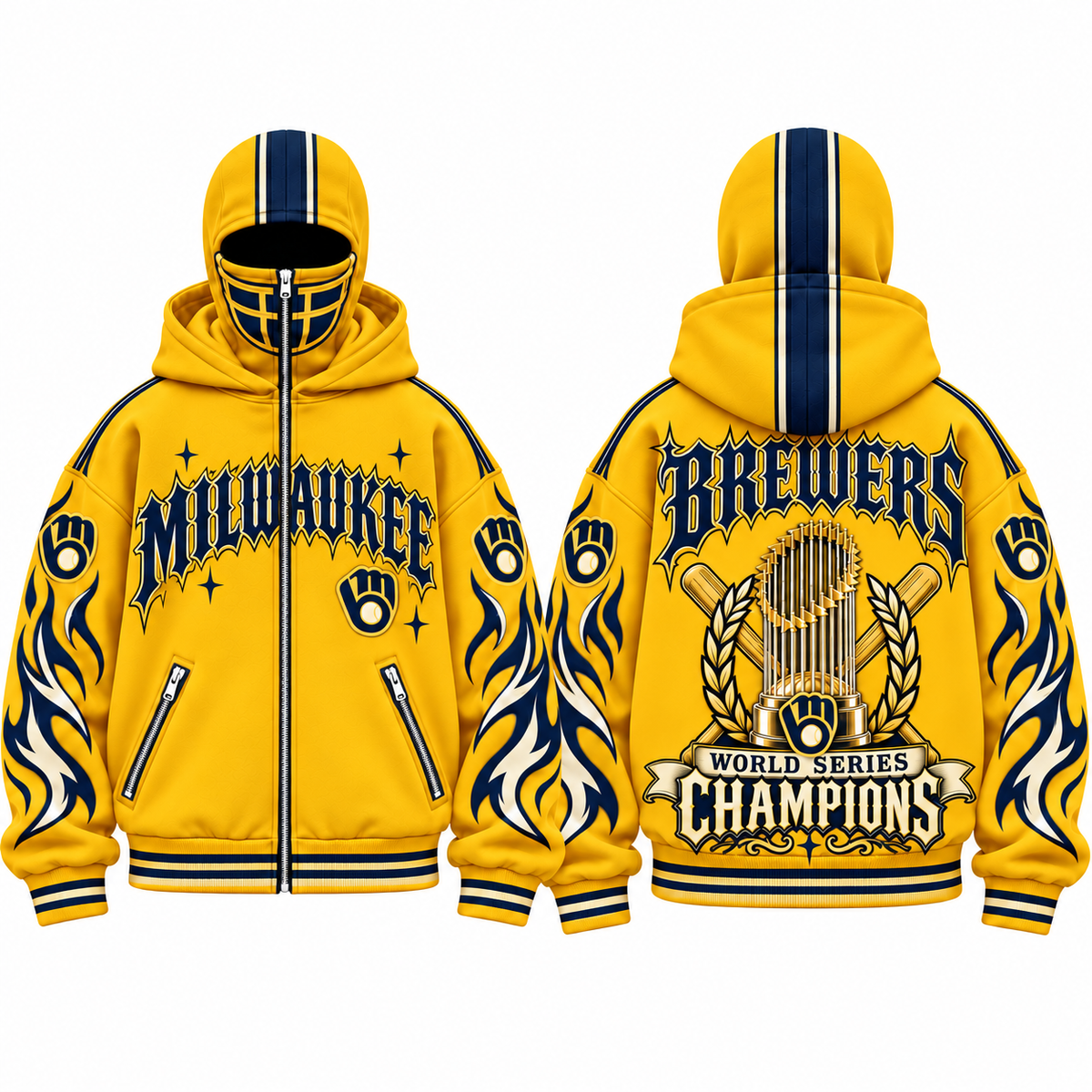 MIL 2026 World Series Champions Mask Zip Up Hoodie - Printed V2