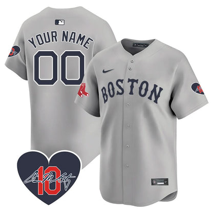 Red Sox Custom Jersey - Memorial Patch - All Stitched