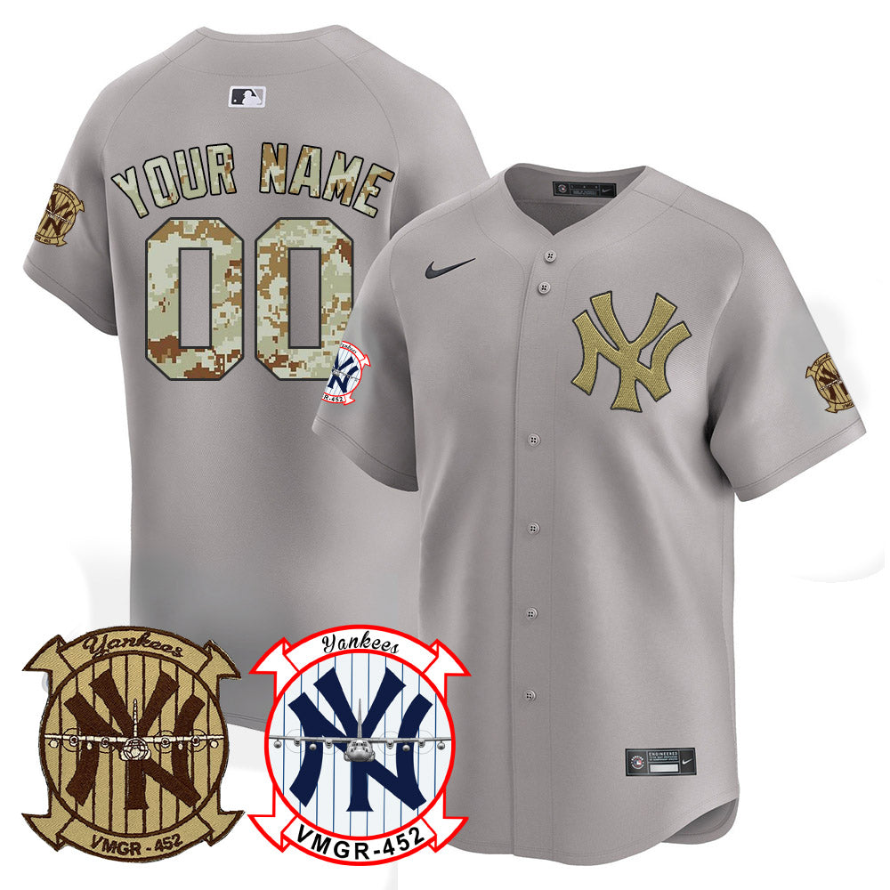 Yankees x USMC 2024 Vapor Premier Limited Custom Jersey VTTLJS - All Stitched