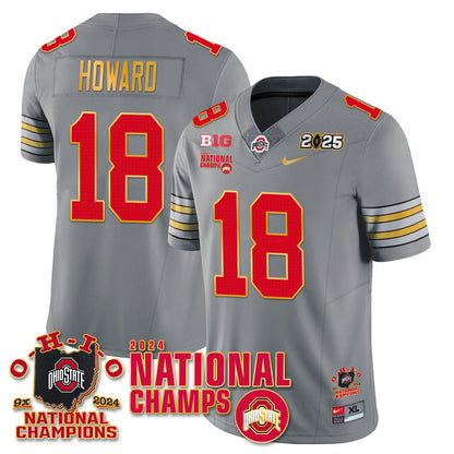 Ohio State Buckeyes 'Heritage Stripe' 2025 CFP Patch - National Champions Jersey N6 - All Stitched