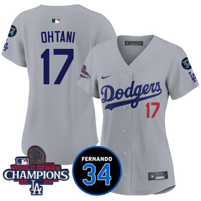 Women Dodgers - World Series Champions 2024 Jersey - All Stitched