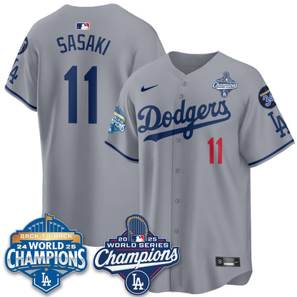 LAD 2025 World Series Champions Jersey - All Stitched