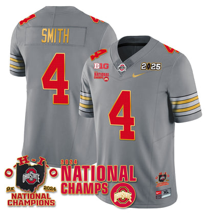 Ohio State Buckeyes 'Heritage Stripe' 2025 CFP Patch - National Champions Jersey N6 - All Stitched