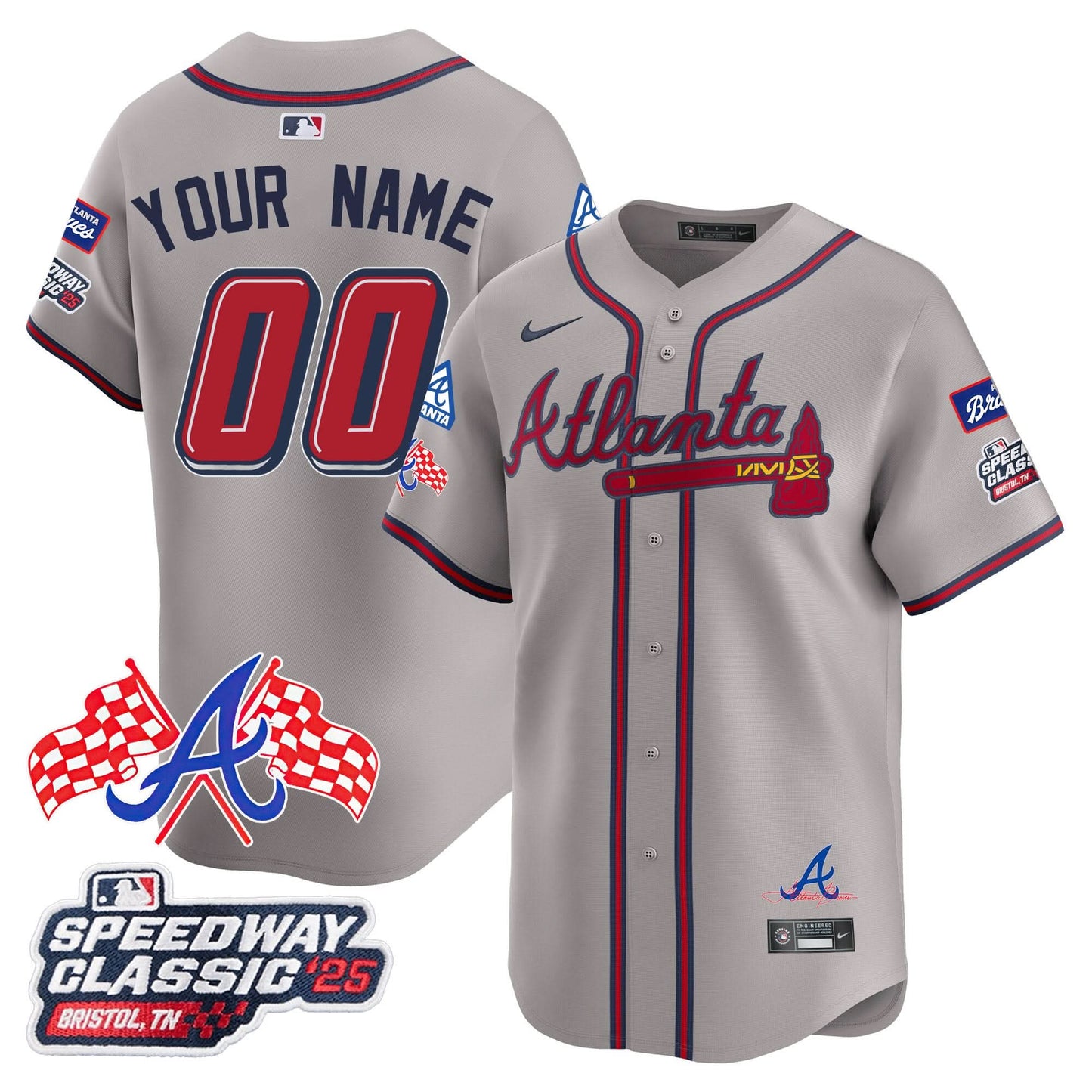 Atlanta Braves 2025 Speedway Classic Limited Custom Jersey - All Stitched