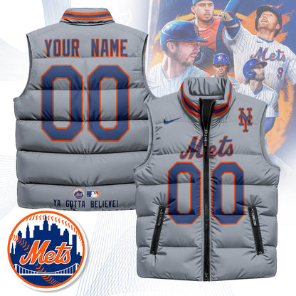 Personalized New York Mets Unisex Puffer Vest