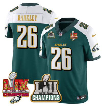 Philadelphia Eagles LII-LIX Super Bowl Champions Vapor Limited Gold Jersey - All Stitched