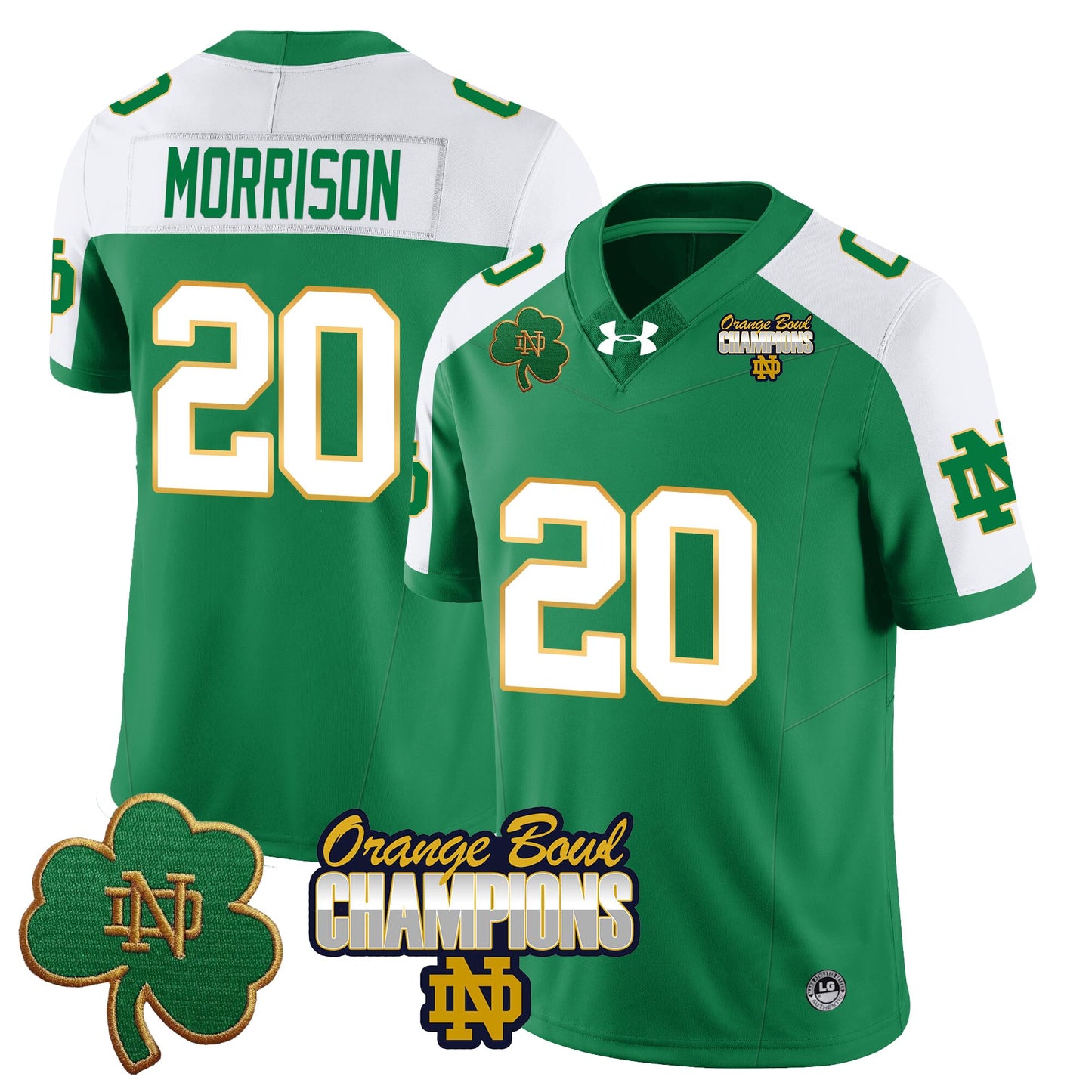 Notre Dame Fighting Irish 2025 Orange Bowl Champions Jersey  - All Stitched