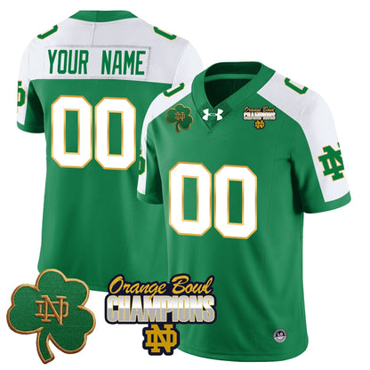 Custom Notre Dame Fighting Irish 2025 Orange Bowl Champions Jersey - All Stitched