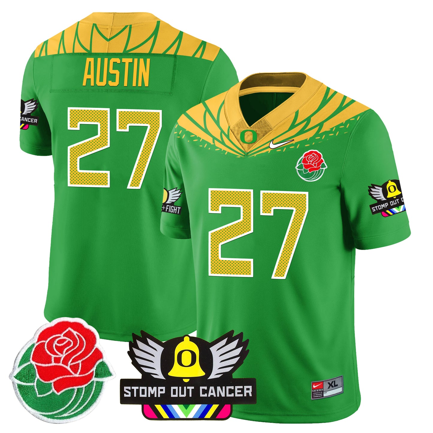 Oregon Alternate 2024 Rose Bowl Vapor Limited Jersey - All Stitched