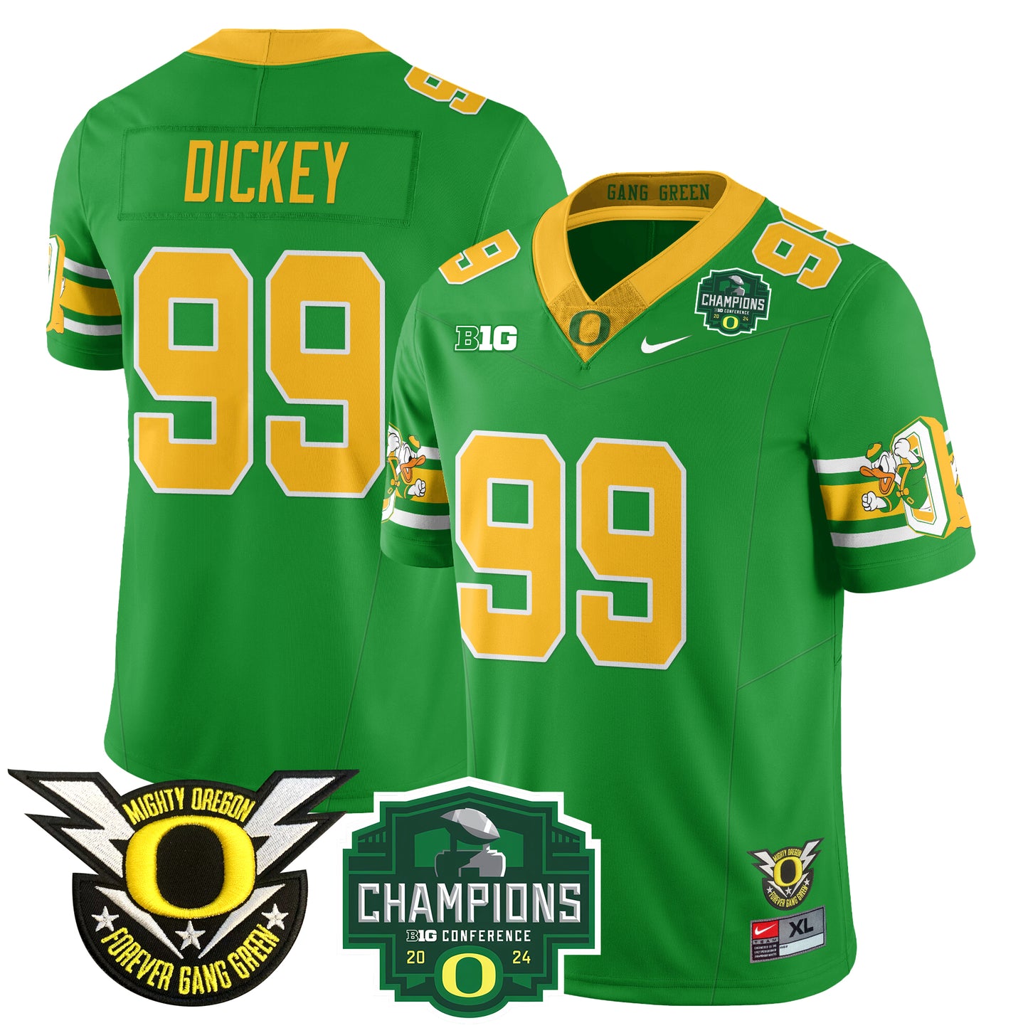 Oregon Ducks 2024 Big Ten Champions Jersey - All Stitched