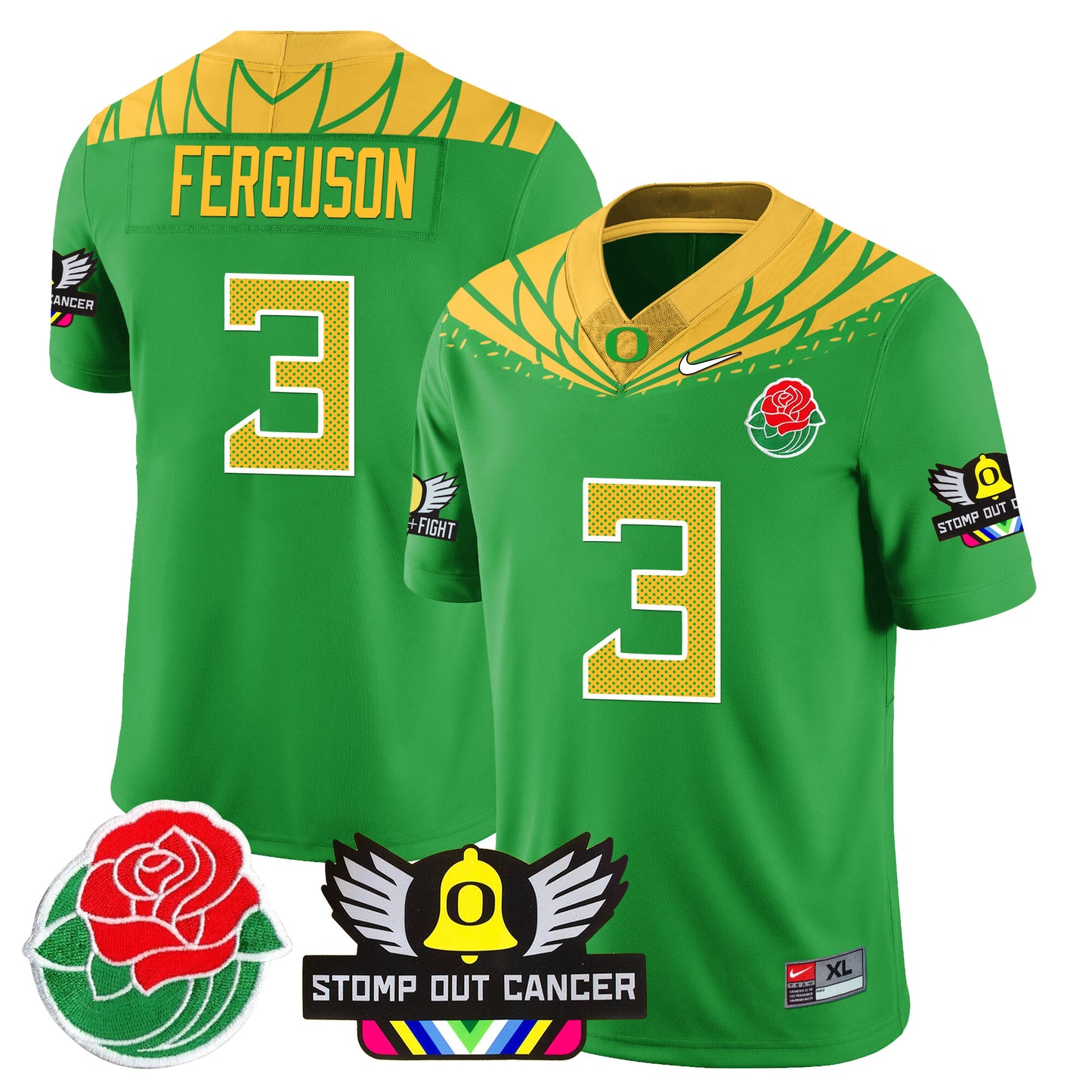 Oregon Alternate 2024 Rose Bowl Vapor Limited Jersey - All Stitched