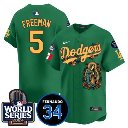 Dodgers Guadalupe - Fernando Valenzuela Memorial Jersey - All Stitched