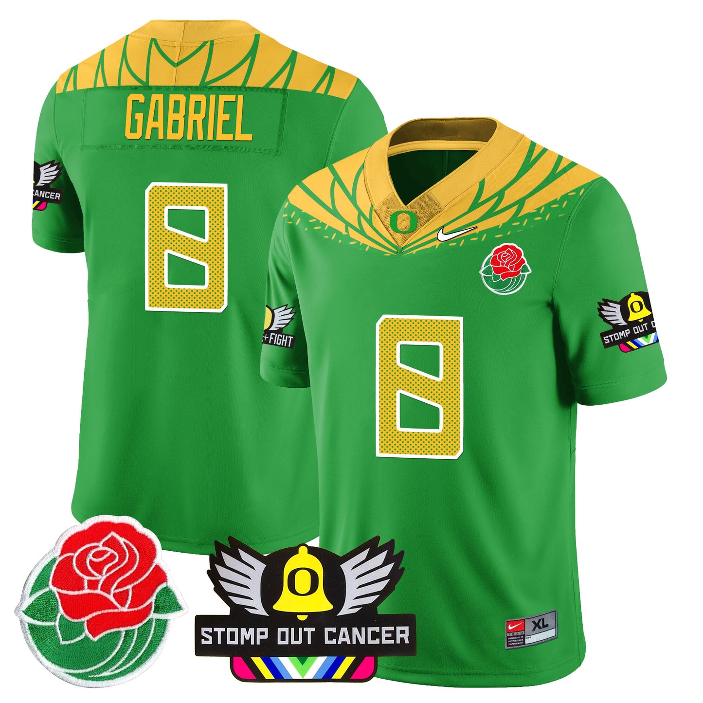 Oregon Alternate 2024 Rose Bowl Vapor Limited Jersey - All Stitched