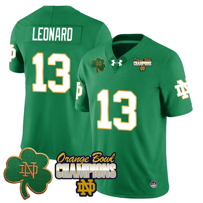 Notre Dame Fighting Irish 2025 Orange Bowl Champions Jersey  - All Stitched