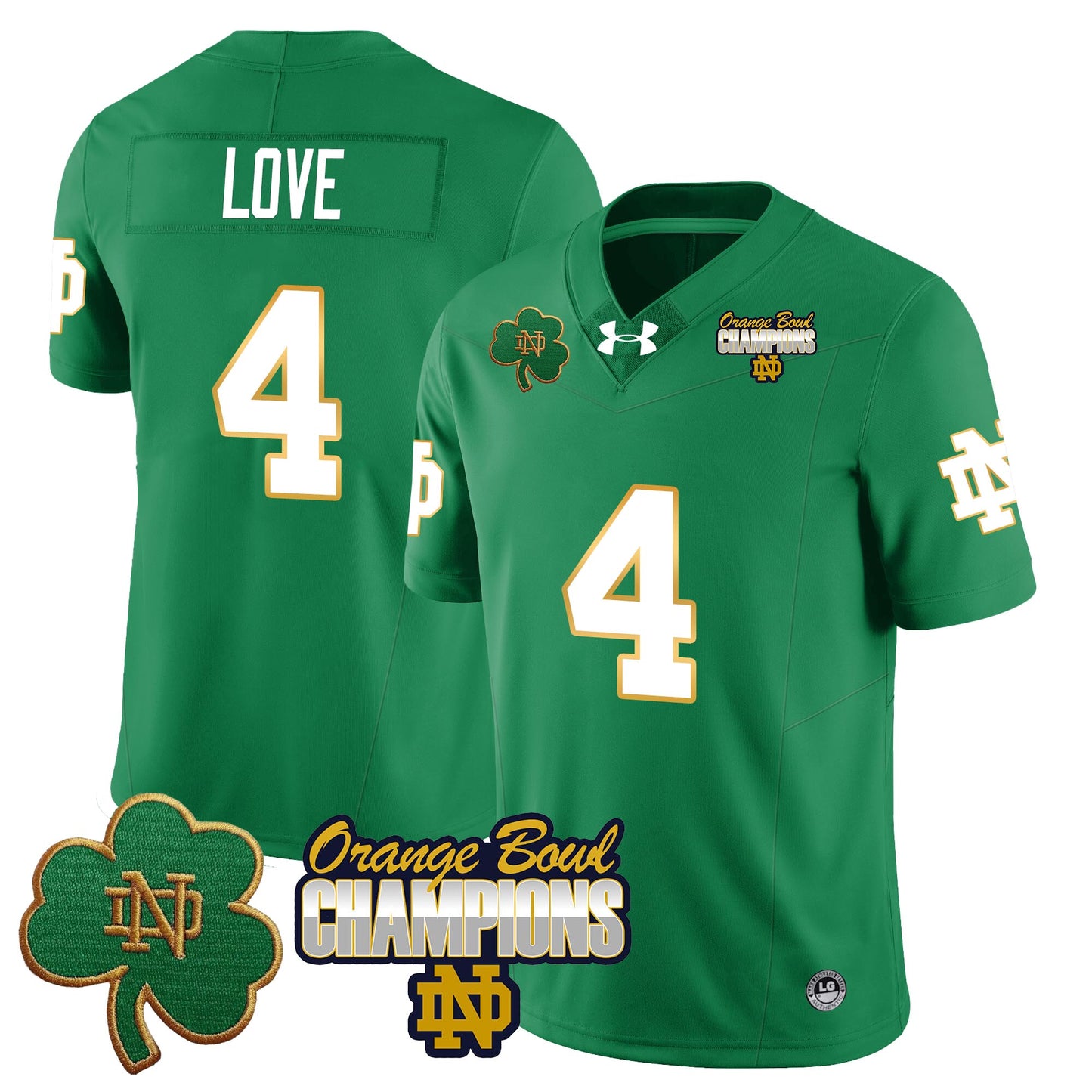 Notre Dame Fighting Irish 2025 Orange Bowl Champions Jersey  - All Stitched