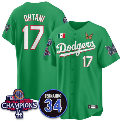 Los Angeles Dodgers Mexican "For 34" Jersey - All Stitched