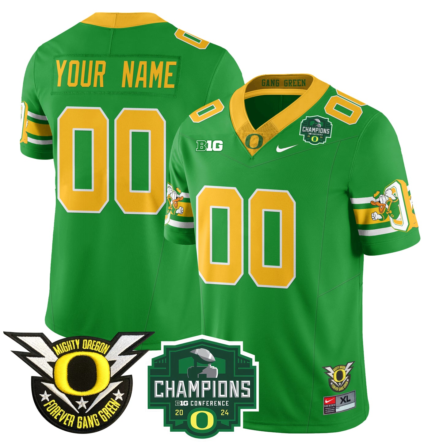 Custom Oregon Ducks 2024 Vapor Limited Jersey - All Stitched