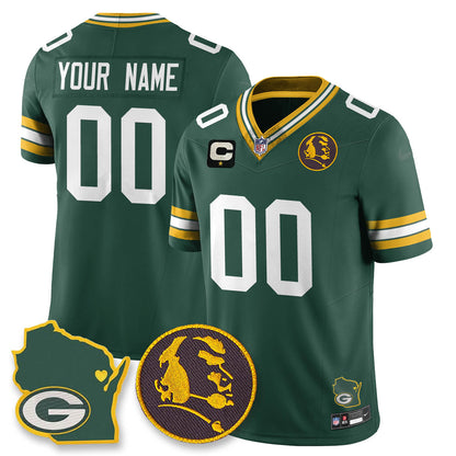 GB Vapor Limited Custom Jersey - John Madden Patch - All Stitched