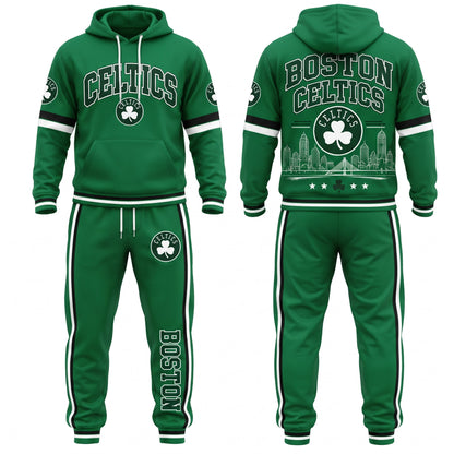 BOS Streetwear Hoodie Pants Set - Printed