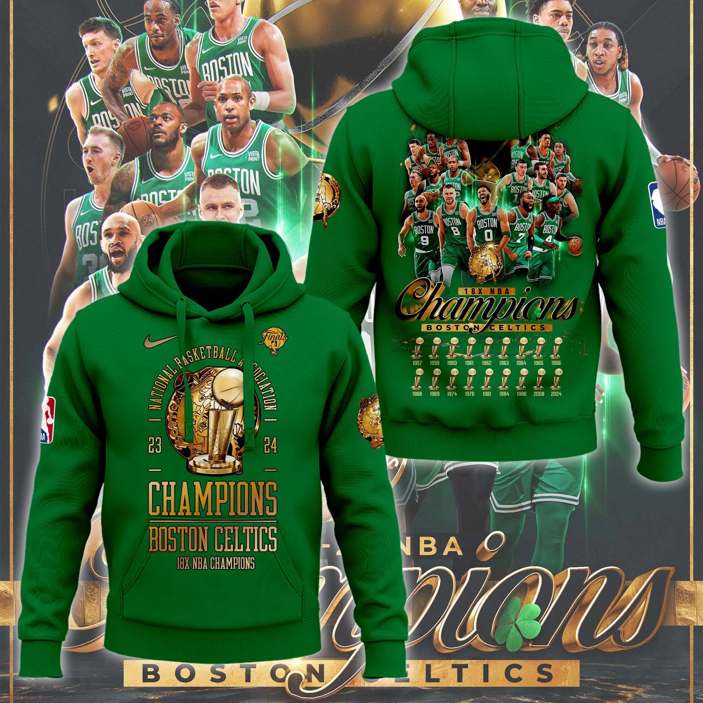 Celtics Finals 2023-24 World Champions Hoodie CT003