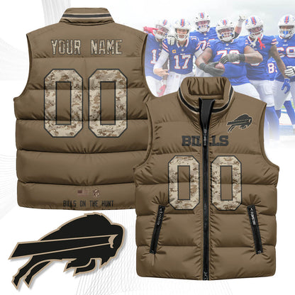 Personalized Buffalo Bills Hunting Unisex Puffer Vest