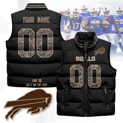 Personalized Buffalo Bills Hunting Unisex Puffer Vest