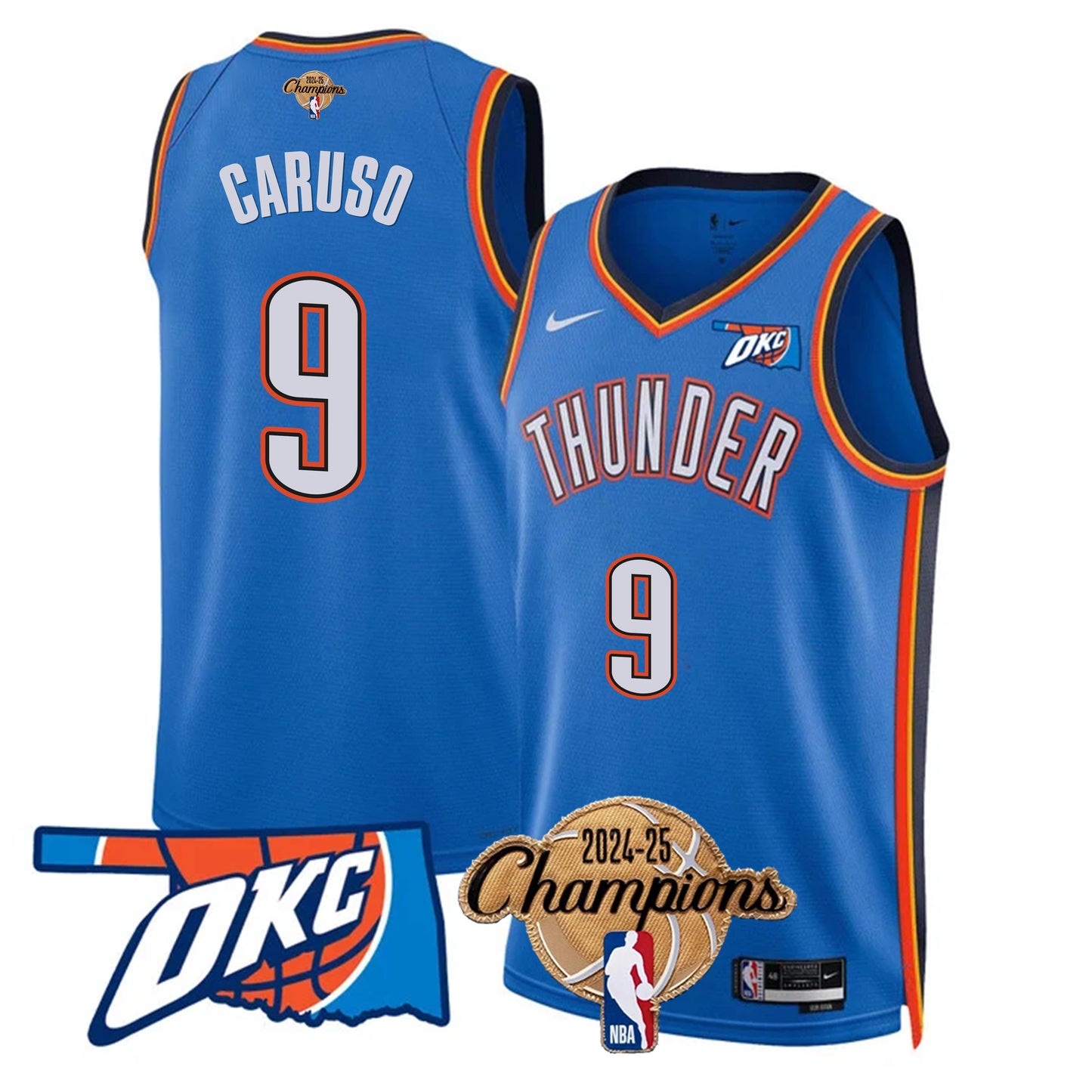 OKC 2024-25 Champions Jersey - All Stitched