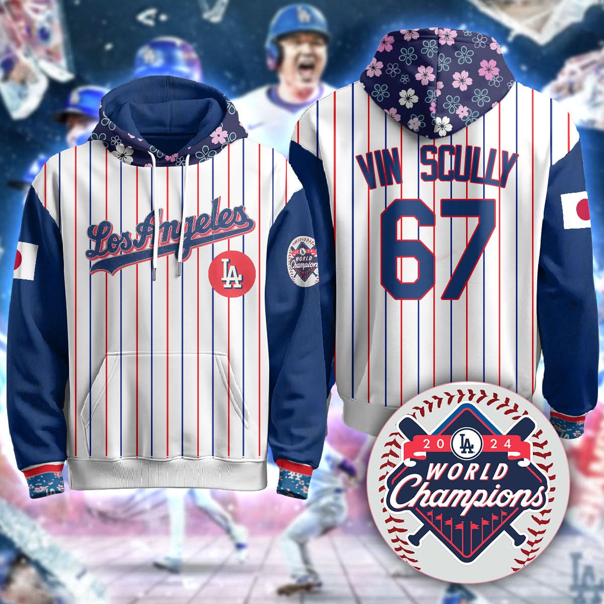 Los Angeles Dodgers Japanese Heritage Night Hoodie - All Stitched