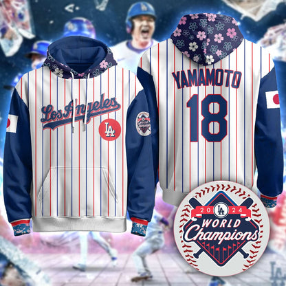 Los Angeles Dodgers Japanese Heritage Night Hoodie - All Stitched