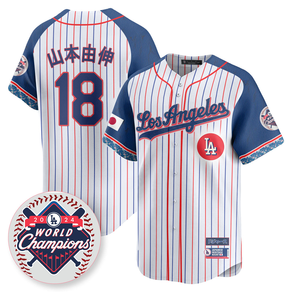 Los Angeles Dodgers Japanese Heritage Night Jersey - All Stitched