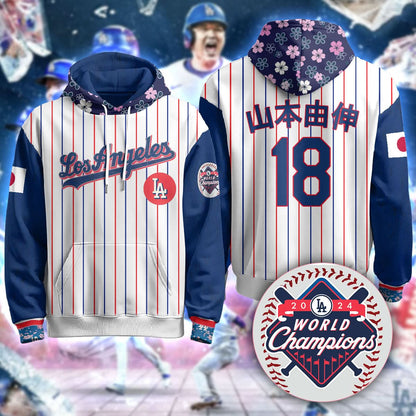 Los Angeles Dodgers Japanese Heritage Night Hoodie - All Stitched