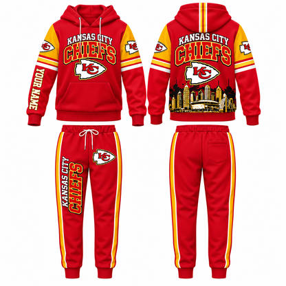KC Streetwear Custom Hoodie Pants Set - Printed