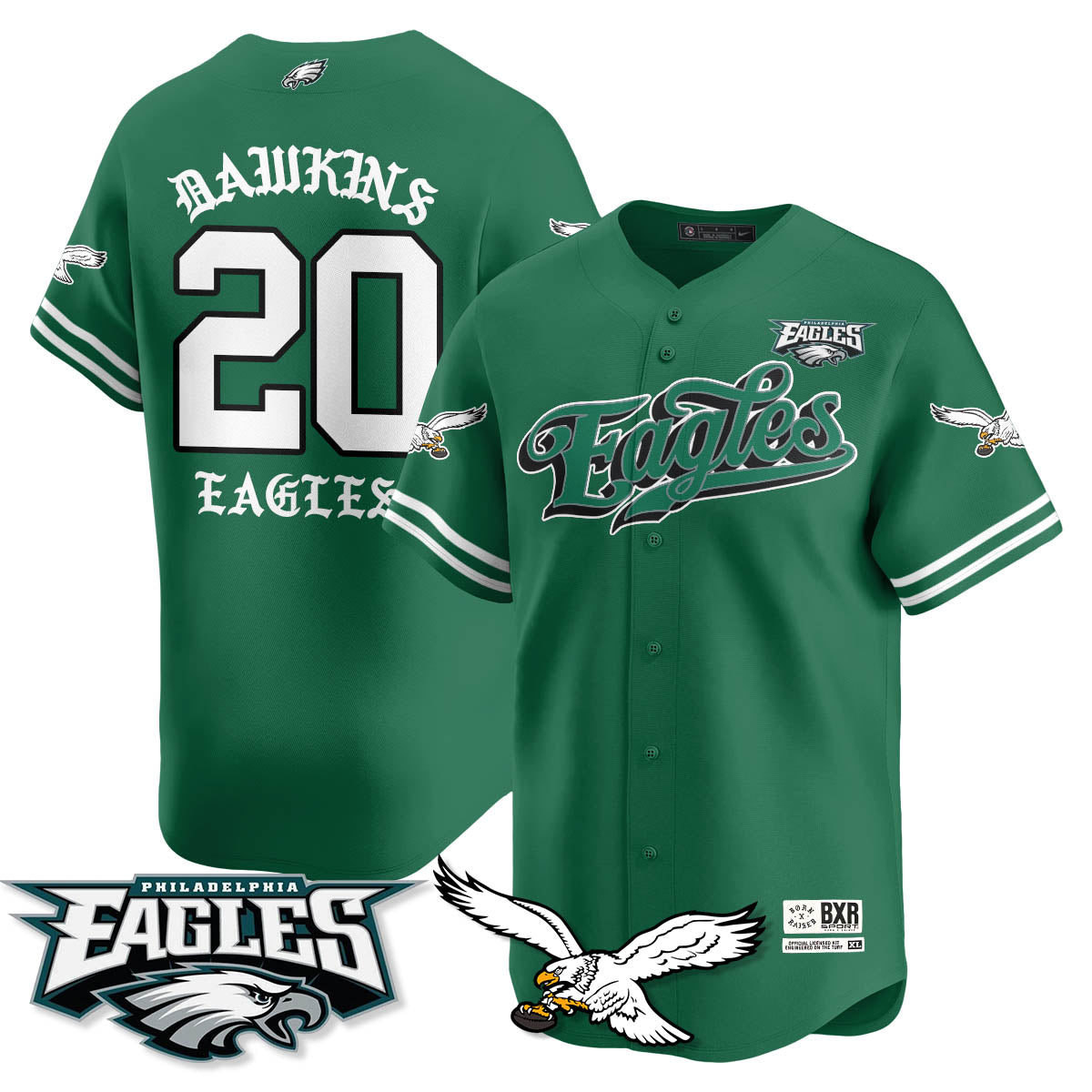 PHI Born x Raised Baseball Jersey - All Stitched