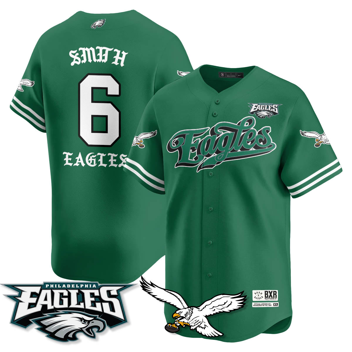 PHI Born x Raised Baseball Jersey - All Stitched